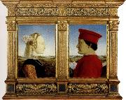 Piero della Francesca Portrait of the Duke and Duchess of Montefeltro Norge oil painting reproduction